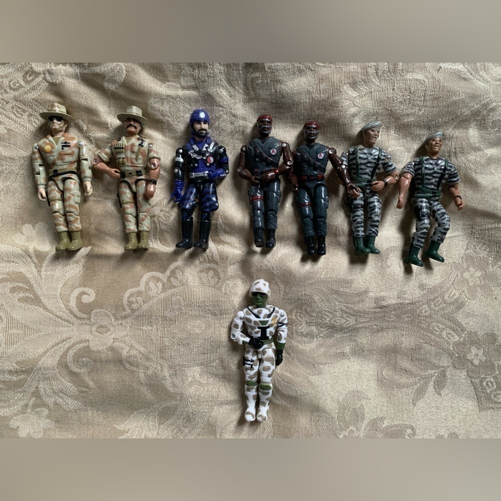 Vintage 80's Lanard Action Figures (8)